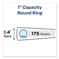  | Avery 05711 Economy 1 in. Capacity 11 in. x 8.5 in. View Binder with 3 Round Rings - White image number 2