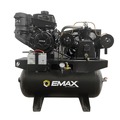 Stationary Air Compressors | EMAX EGES1430ST 14 HP 30 Gallon 24 CFM 3-Cylinder Truck Mount Solid Cast Iron Pump Gas-Powered Air Compressor with Electric Start KOHLER Command Pro Engine image number 0