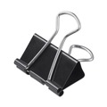  | Universal UNV11060 Binder Clips with Storage Tub - Mini, Black/Silver (60/Pack) image number 1