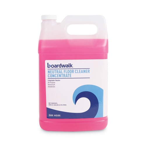 Mothers Day Sale! Save an Extra 10% off your order | Boardwalk 570600-41ESSN 1 Gallon Bottle Lemon Scent Neutral Floor Cleaner Concentrate (4/Carton) image number 0
