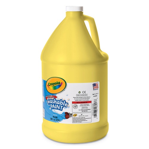 Mothers Day Sale! Save an Extra 10% off your order | Crayola 542128034 1 gal. Bottle Washable Paint - Yellow image number 0
