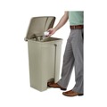 Trash & Waste Bins | Safco 9923TN 23 Gallon Large Capacity Plastic Step-On Receptacle - Tan image number 1