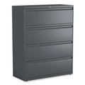  | Alera 25511 42 in. x 18.63 in. x 52.5 in. 4-Drawer Lateral File - Charcoal image number 0