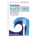 Cutlery | Boardwalk BWK FORKMWPS Mediumweight Polystyrene Fork Cutlery - White (100/Box) image number 1