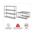  | Alera ALESW207224BA BA Plus 72 in. x 24 in. x 72 in. 4-Shelf Wire Shelving Kit - Black Anthracite Plus image number 5