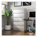  | Alera 25498 36 in. x 18.63 in. x 67.63 in. 5 Lateral File Drawer - Legal/Letter/A4/A5 Size - Light Gray image number 8