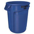 Mothers Day Sale! Save an Extra 10% off your order | Rubbermaid Commercial FG263200BLUE 32 Gallon Plastic Vented Round Brute Container - Blue image number 0