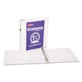  | Avery 05726 11 in. x 8.5 in. 1.5 in. Capacity Economy View Binder with 3 Round Rings - White image number 1