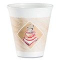 Cutlery | Dart 12X16G 12 oz. Cafe G Foam Hot/cold Cups - White with brown and Red (1000/carton) image number 0