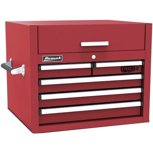 Tool Chests | Homak RD02027052 Pro 2 27 in. 5-Drawer Top Chest - Red image number 0