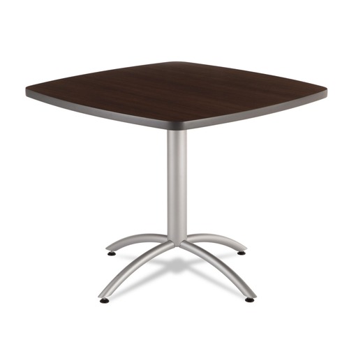  | Iceberg 65614 36 in. x 36 in. x 30 in. CafeWorks Square Cafe-Height Table - Walnut/Silver image number 0