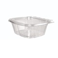 Food Trays, Containers, and Lids | Dart CH16DEF 4.9 in. x 2.5 in. x 5.5 in. 16 oz. ClearPac SafeSeal Tamper-Resistant/Evident Flat Lid Plastic Containers - Clear (200/Carton) image number 0