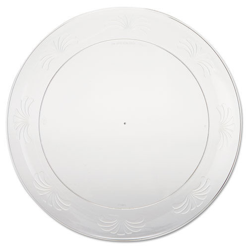 Bowls and Plates | WNA WNA DWP9180 9 in. Diameter Designerware Plastic Plates - Clear (10 Pack, 18 Packs/Carton) image number 0