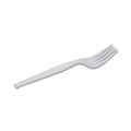 Mothers Day Sale! Save an Extra 10% off your order | Dixie FH207 Heavyweight Plastic Cutlery Forks - White (100/Box) image number 2