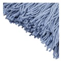 Mops | Boardwalk BWK2024B #24 Cotton/Synthetic Fiber Cut-End Standard Mop Head - Blue (12/Carton) image number 5