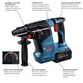 Rotary Hammers | Bosch GBH18V-24CK24 18V Brushless Lithium-Ion 1 in. Cordless SDS-Plus Bulldog Rotary Hammer Kit with 2 Batteries (8 Ah) image number 6
