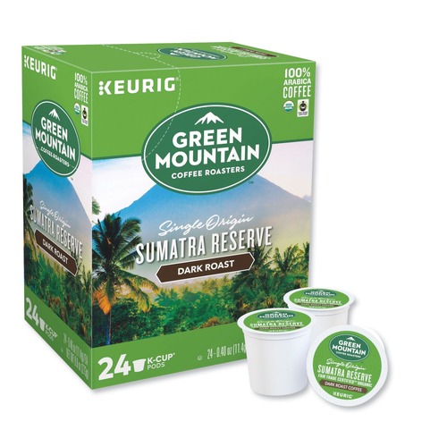Coffee | Green Mountain Coffee 4060 Fair Trade Coffee K-Cups - Organic Sumatran Extra Bold (24/Box) image number 0
