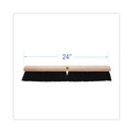 Brooms | Boardwalk BWK20624 3 in. Polypropylene Bristles 24 in. Brush Floor Brush Head - Black image number 1