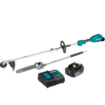 Makita XUX02SM1X4 18V LXT Brushless Couple Power Head with 13 in. String Trimmer Attachment and 10 in. Pole Saw Attachment (4 Ah) | CPO Outlets