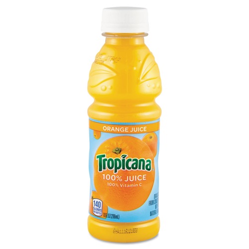 Food Service | Tropicana TRO00233 10 oz. Bottle 100% Juice - Orange (24/Carton) image number 0