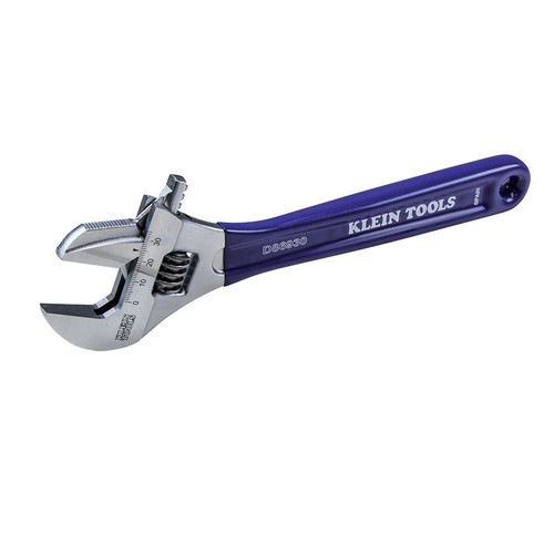 Klein Tools D86930 Reversible Pipe Wrench/Adjustable Wrench with 2-in-1  Extra-Wide 1-1/2 -inch Jaw, 10-inch