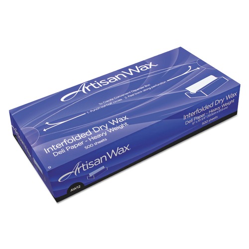 Food Service | Bagcraft P012010 ArtisanWax 10 in. x 10.75 in. Interfolded Dry Wax Deli Paper - White (500 Sheets/Box, 12 Boxes/Carton) image number 0