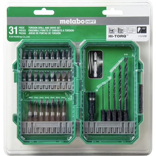 Bits and Bit Sets | Metabo HPT 115743M 31-Piece Drill and Drive Bits Set image number 0