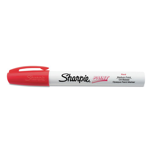  | Sharpie 2107613 Medium Bullet Tip Permanent Paint Marker - Red (1 Dozen) image number 0