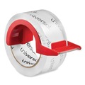 Mothers Day Sale! Save an Extra 10% off your order | Universal UNV31102 3 in. Core 1.88 in. x 54.6 yds. Heavy-Duty Acrylic Box Sealing Tape with Dispenser - Clear (2/Pack) image number 1