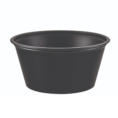 Cups and Lids | Dart P325BLK 3.25 oz. Polystyrene Portion Cups - Black (2500/Carton) image number 0