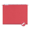  | Universal UNV14118EE 1/5-Cut Tab Deluxe Bright Color Hanging File Folders - Letter Size, Red (25/Box) image number 0