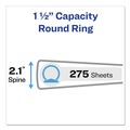  | Avery 05726 11 in. x 8.5 in. 1.5 in. Capacity Economy View Binder with 3 Round Rings - White image number 3