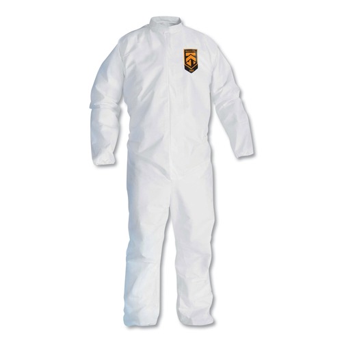 Bib Overalls | KleenGuard KCC 46004 A30 Elastic-Back Coveralls - Extra Large, White (25/Carton) image number 0