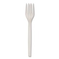 Early Labor Day Sale | WNA EPS002 EcoSense 7 in. Renewable Plant Starch Fork Cutlery (50/Pack, 20 Packs/Carton) image number 0