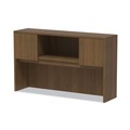  | Alera VA286015WA Valencia Series 4 Compartments 58.88 in. x 15 in. x 35.38 in. Hutch with Doors - Modern Walnut image number 1