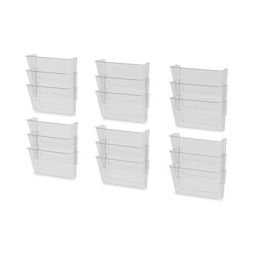  | Storex 70245U06C 13 in. x 4 in. x 14 in. Wall File - Letter Size, Clear (3/Pack) image number 0