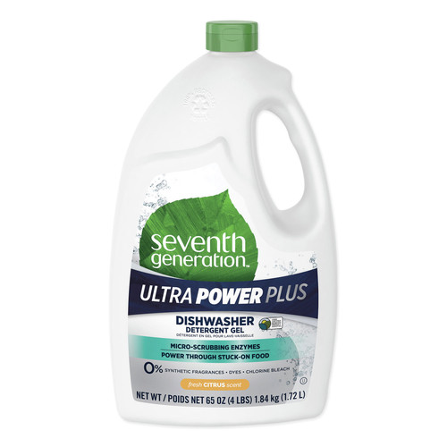 Mothers Day Sale! Save an Extra 10% off your order | Seventh Generation SEV 22929CT Ultra Power Plus 65 oz. Natural Auto Dishwasher Gel - Fresh Citrus (6/Carton) image number 0