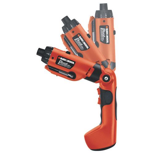 Black & Decker Pivot 6V Battery Screwdriver Drill Driver Bit Set