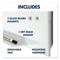  | Quartet G7442E Element Aluminum Frame 74 in. x 42 in. Glass Dry-Erase Board - White/Silver image number 8