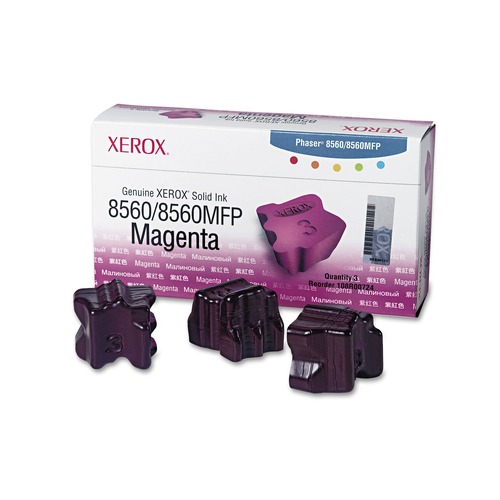  | Xerox 108R00724 3400 Page-Yield Solid Ink Stick - Magenta (3/Box) image number 0
