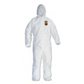 Bib Overalls | KleenGuard KCC 44326 A40 Elastic-Cuff Ankle Hooded Coveralls - Triple Extra Large, White (25/Carton) image number 0