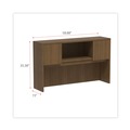  | Alera VA286015WA Valencia Series 4 Compartments 58.88 in. x 15 in. x 35.38 in. Hutch with Doors - Modern Walnut image number 4