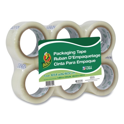 Mothers Day Sale! Save an Extra 10% off your order | Duck 240054 1.88 in. x 109 yds 3 in. Core Commercial Grade Packaging Tape - Clear (6/Pack) image number 0