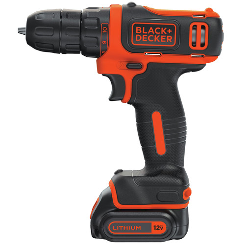 BLACK+DECKER 12V MAX Drill & Home Tool Kit, 60-Piece (BDCDD12PK)