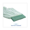 Tradesmen Day Sale | Boardwalk BWKMWTLGCT Microfiber Looped-End Wet Mop Head - Large, Green (12/Carton) image number 7