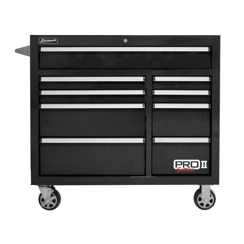 Tool Chests | Homak BK04041092 41 in. Pro 2 9-Drawer Roller Cabinet - Black image number 0