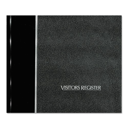  | National 57802 9.78 in. x 8.5 in. Sheets Hardcover Visitor Register Book - Black image number 0