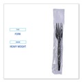 Cutlery | Boardwalk BWKFORKHWPSBIW Heavyweight Wrapped Polystyrene Fork Cutlery - Black (1000/Carton) image number 6