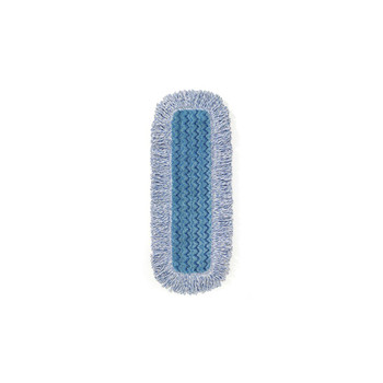 Rubbermaid HYGEN FGQ41600BL00 18 Blue Microfiber High Absorbency Hook &  Loop Looped End Wet Mop Pad