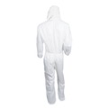 Bib Overalls | KleenGuard KCC49112 A20 Breathable Particle Protection Coveralls with Hood and Elastic Back - Medium, White (24/Carton) image number 1